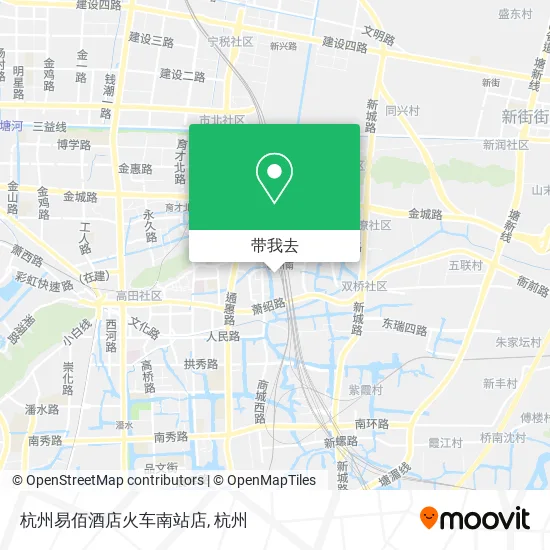 杭州易佰酒店火车南站店地图