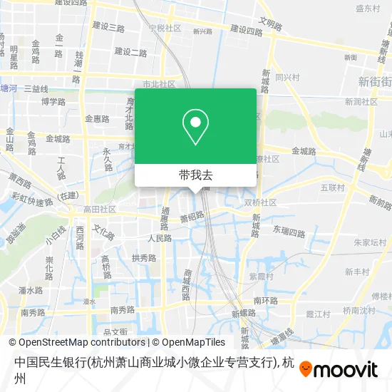 中国民生银行(杭州萧山商业城小微企业专营支行)地图
