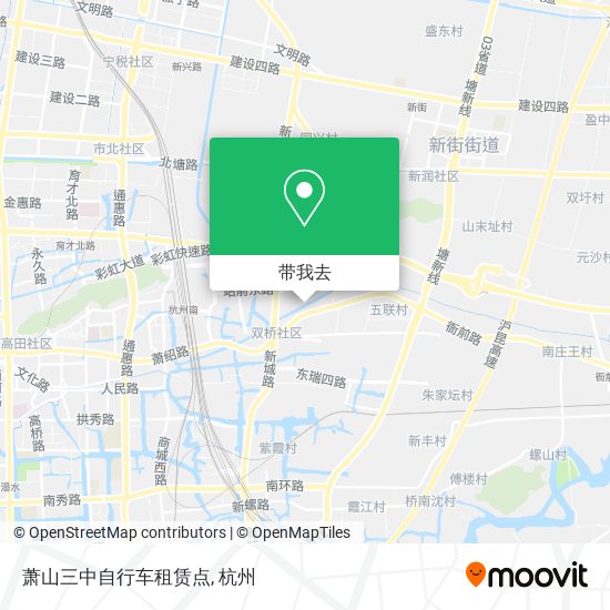 萧山三中自行车租赁点地图