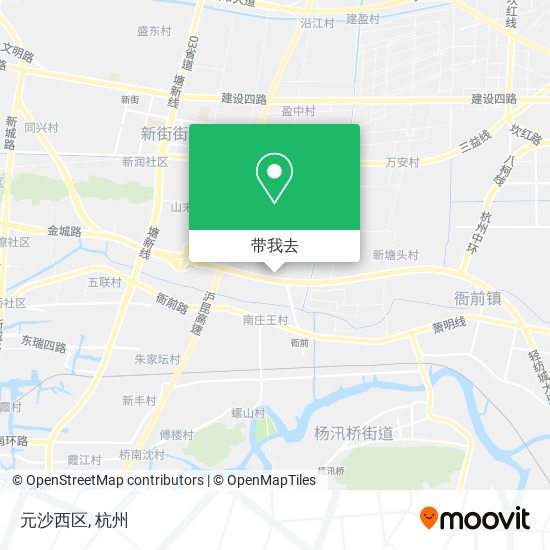 元沙西区地图