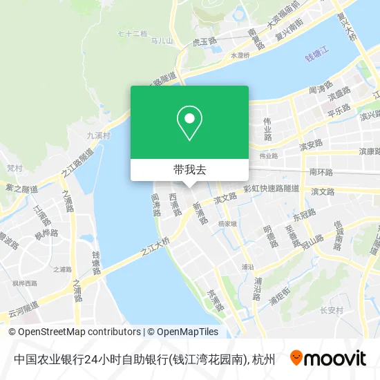 中国农业银行24小时自助银行(钱江湾花园南)地图