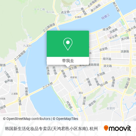韩国新生活化妆品专卖店(天鸿君邑小区东南)地图