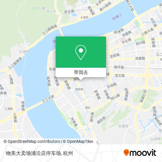 物美大卖场浦沿店停车场地图