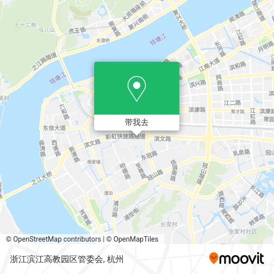浙江滨江高教园区管委会地图