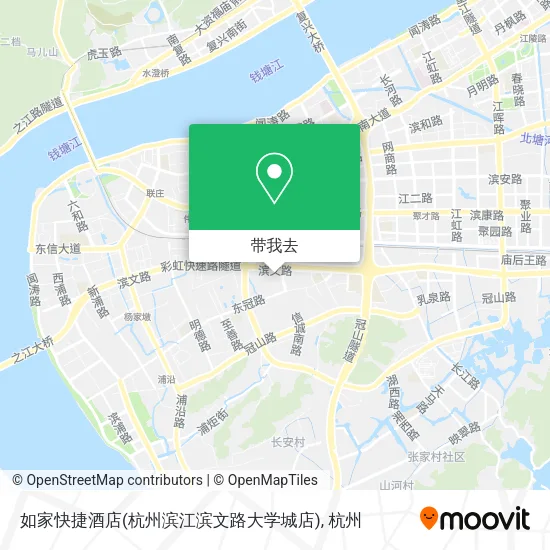 如家快捷酒店(杭州滨江滨文路大学城店)地图