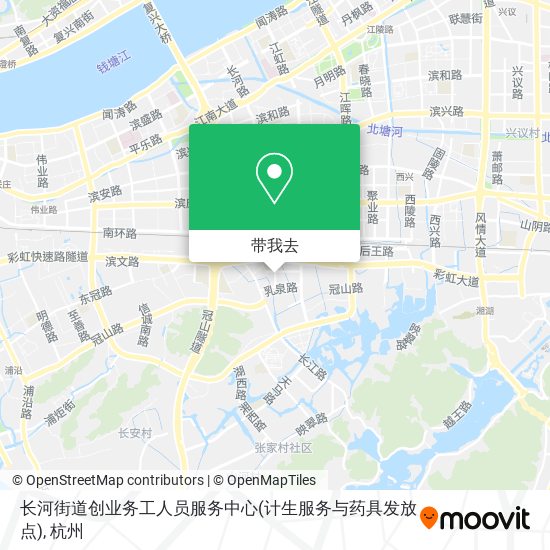 长河街道创业务工人员服务中心(计生服务与药具发放点)地图