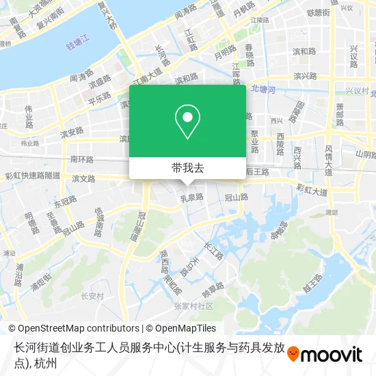 长河街道创业务工人员服务中心(计生服务与药具发放点)地图