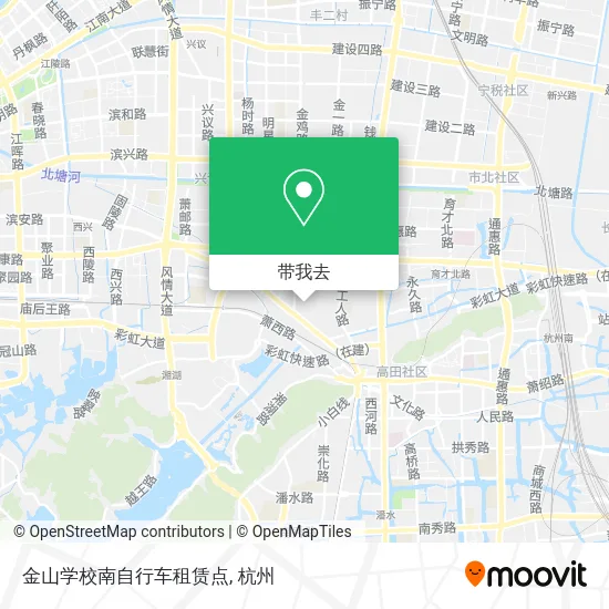 金山学校南自行车租赁点地图