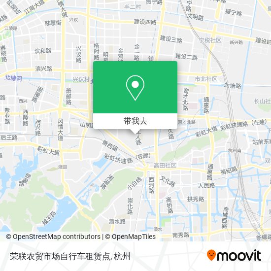 荣联农贸市场自行车租赁点地图