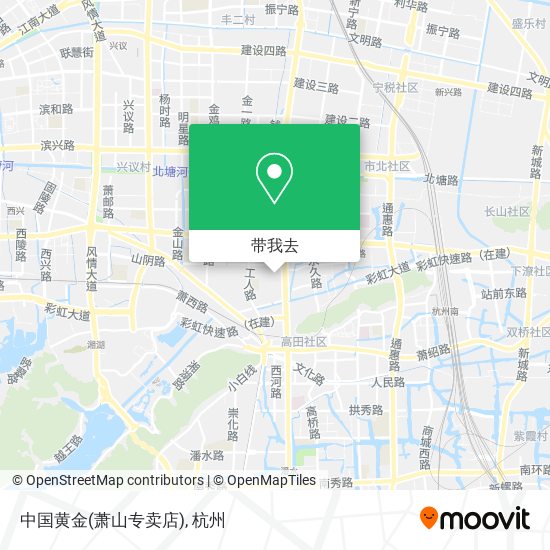 中国黄金(萧山专卖店)地图
