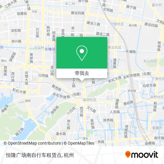 恒隆广场南自行车租赁点地图
