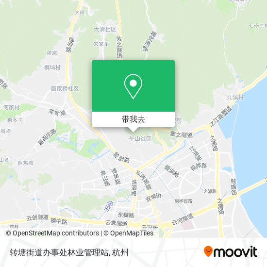 转塘街道办事处林业管理站地图