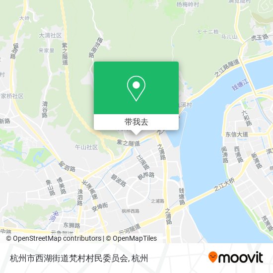 杭州市西湖街道梵村村民委员会地图