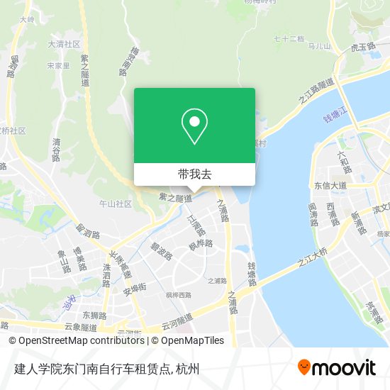 建人学院东门南自行车租赁点地图