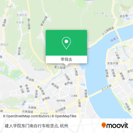 建人学院东门南自行车租赁点地图