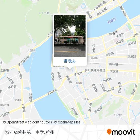 浙江省杭州第二中学地图