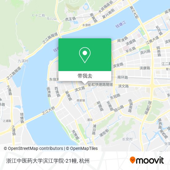浙江中医药大学滨江学院-21幢地图