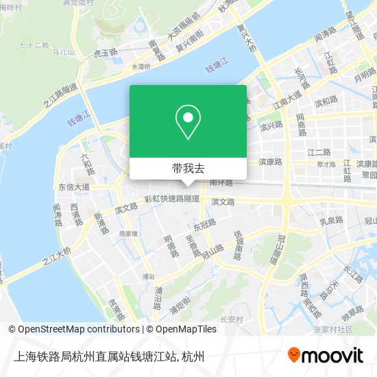 上海铁路局杭州直属站钱塘江站地图