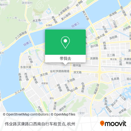 伟业路滨康路口西南自行车租赁点地图