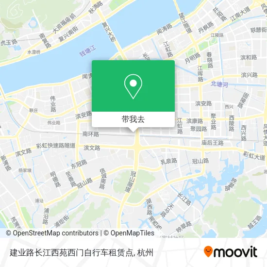 建业路长江西苑西门自行车租赁点地图
