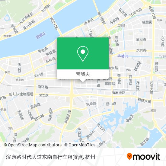 滨康路时代大道东南自行车租赁点地图