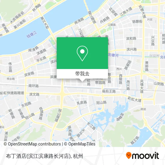 布丁酒店(滨江滨康路长河店)地图