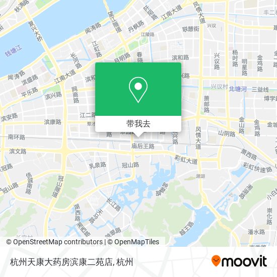 杭州天康大药房滨康二苑店地图