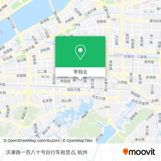 滨康路一百八十号自行车租赁点地图