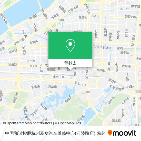 中国和谐控股杭州豪华汽车维修中心(江陵路店)地图