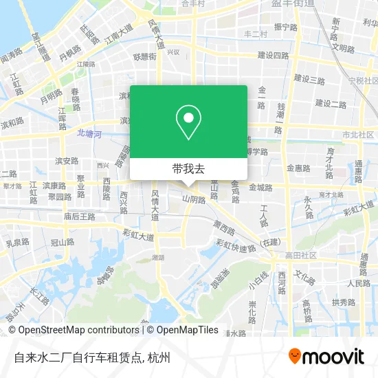 自来水二厂自行车租赁点地图