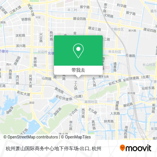 杭州萧山国际商务中心地下停车场-出口地图