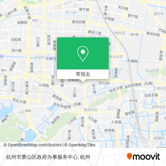 杭州市萧山区政府办事服务中心地图