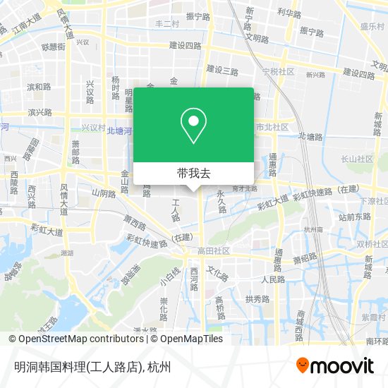 明洞韩国料理(工人路店)地图