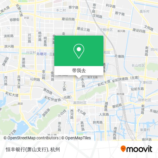 恒丰银行(萧山支行)地图