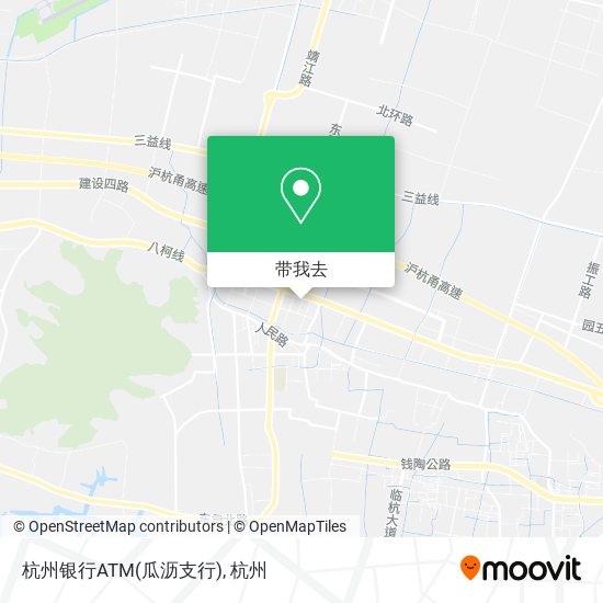 杭州银行ATM(瓜沥支行)地图