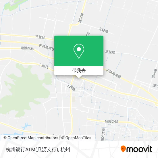 杭州银行ATM(瓜沥支行)地图