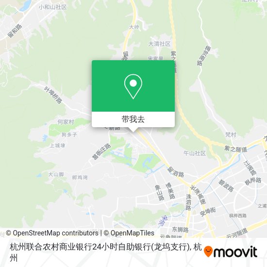 杭州联合农村商业银行24小时自助银行(龙坞支行)地图