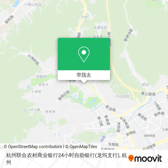 杭州联合农村商业银行24小时自助银行(龙坞支行)地图