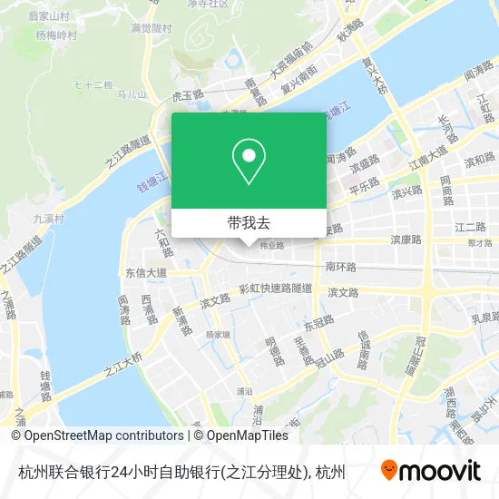 杭州联合银行24小时自助银行(之江分理处)地图