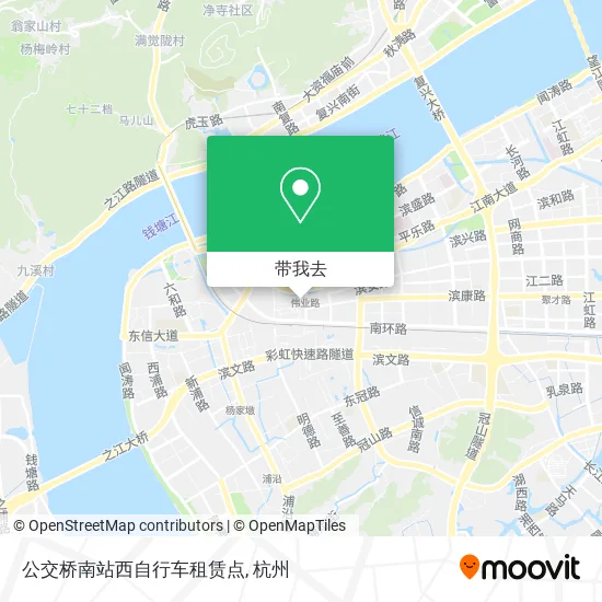 公交桥南站西自行车租赁点地图