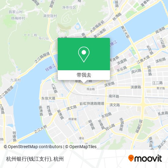 杭州银行(钱江支行)地图