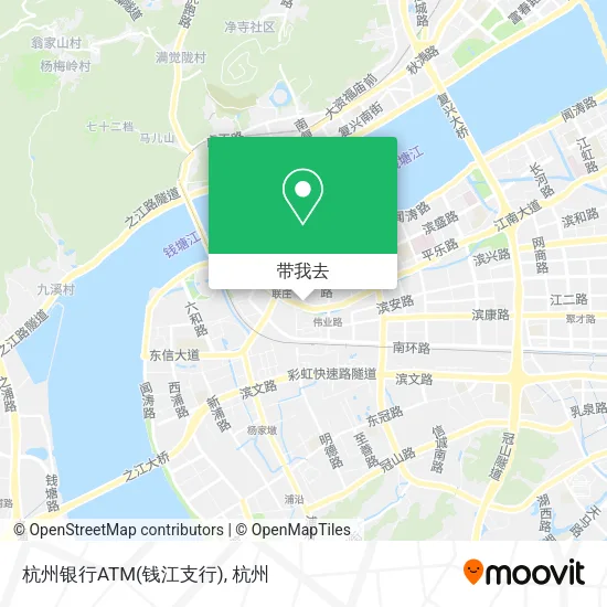 杭州银行ATM(钱江支行)地图