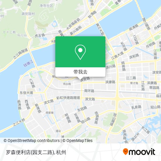 罗森便利店(园支二路)地图