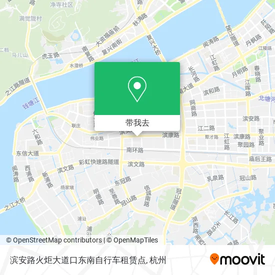 滨安路火炬大道口东南自行车租赁点地图