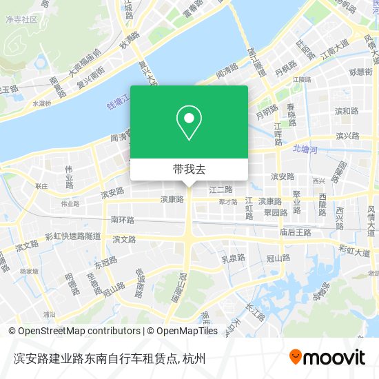 滨安路建业路东南自行车租赁点地图