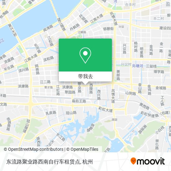 东流路聚业路西南自行车租赁点地图