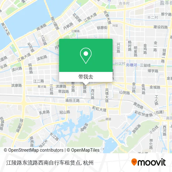 江陵路东流路西南自行车租赁点地图