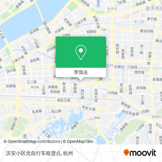 滨安小区北自行车租赁点地图