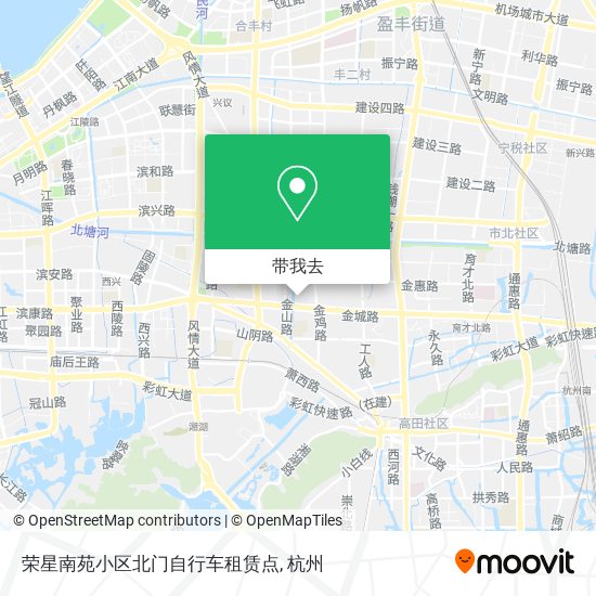荣星南苑小区北门自行车租赁点地图
