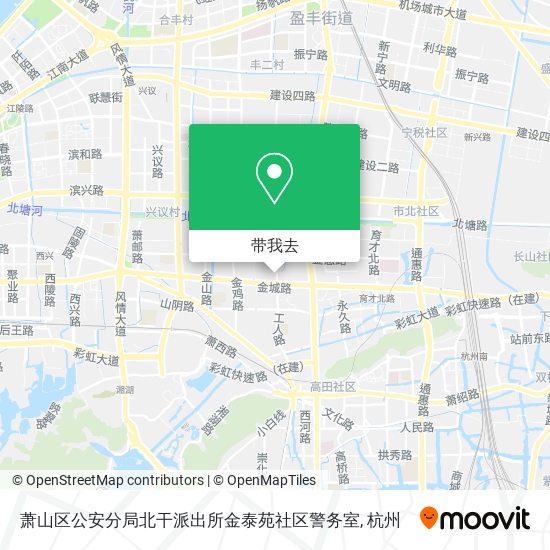 萧山区公安分局北干派出所金泰苑社区警务室地图